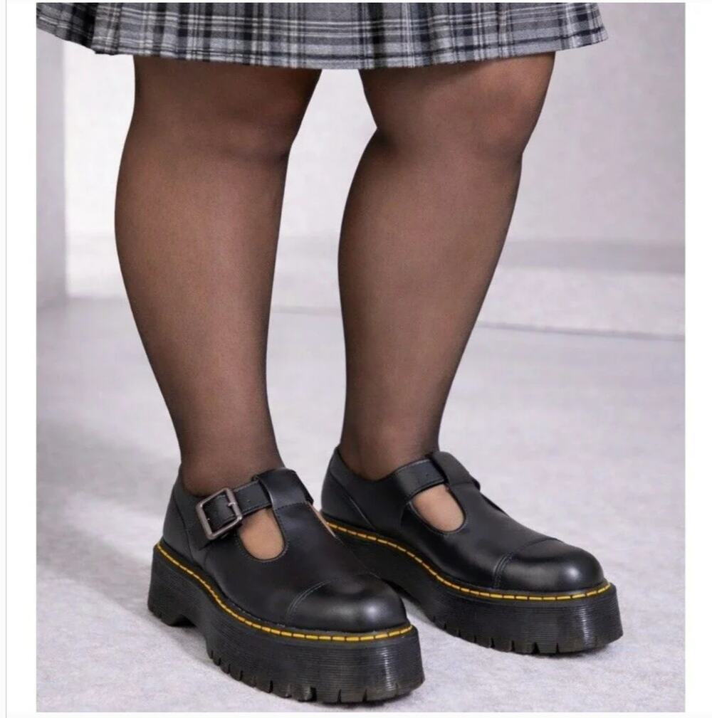 Dr. Martens Bethan Platform Mary Jane Women Size 7 Black NEW Y2K Leather Shoes